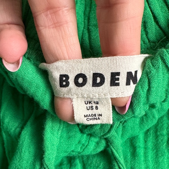 Boden Bright Green Drawstring Shorts Sz 8 - Picture 2 of 4